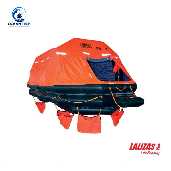 Phao bè cứu sinh tự thổi dạng ném tự lật Lalizas SOLAS OCEANO - hình ảnh minh họa chính