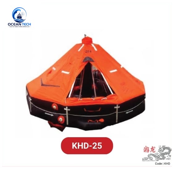Phao cứu sinh tự thổi dạng cẩu 25 người KHD-25 Youlong - hình ảnh minh họa chính