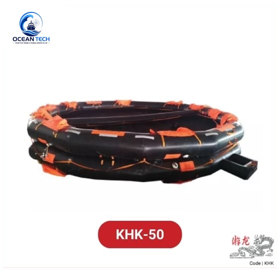 Phao cứu sinh tự thổi dạng không mui sức chứa 50 người KHK-50 Youlong - hình ảnh minh họa chính